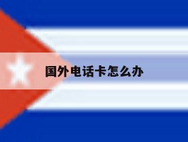 国外电话卡怎么办