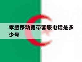 孝感移动宽带客服电话是多少号