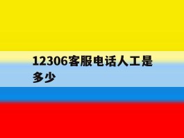 12306客服电话人工是多少