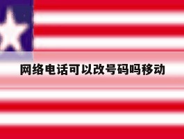 网络电话可以改号码吗移动