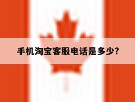 手机淘宝客服电话是多少?