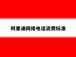 阿里通网络电话资费标准