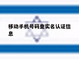 移动手机号码查实名认证信息