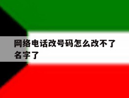 网络电话改号码怎么改不了名字了