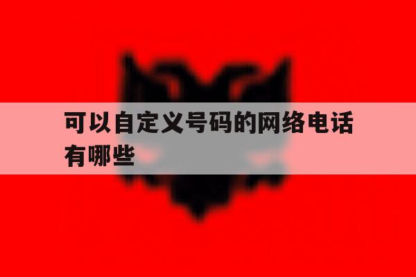 可以自定义号码的网络电话有哪些 可以自定义号码的网络电话有哪些