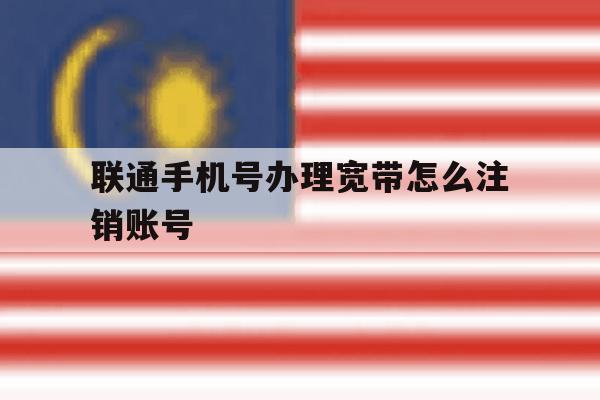 联通手机号办理宽带怎么注销账号 联通手机号办理宽带怎么注销账号