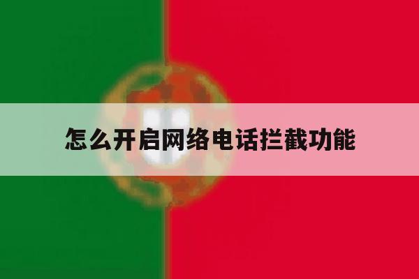 怎么开启网络电话拦截功能 怎么开启网络电话拦截功能