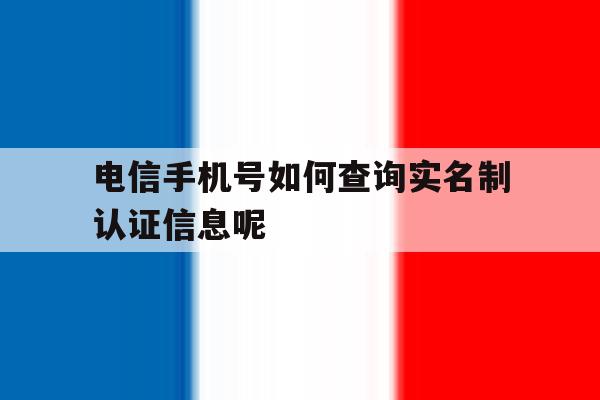 电信手机号如何查询实名制认证信息呢 电信手机号如何查询实名制认证信息呢